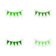 assembly realistic sticker design on paper garlands N6