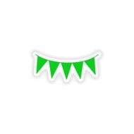 icon sticker realistic design on paper garland N6