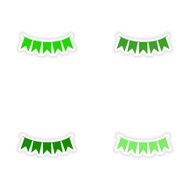 assembly realistic sticker design on paper garlands N7