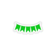 icon sticker realistic design on paper garland N7