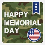 Happy memorial day greeting card