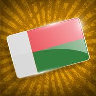 Flag of Madagascar with old texture