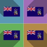 Flags Georgia and Sandwich Set of colors flat design