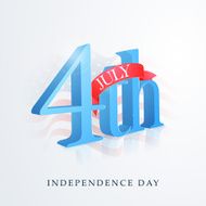 American Independence Day with 3D glossy text