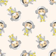 Space astronaut seamless pattern