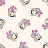 Space astronaut seamless pattern N3