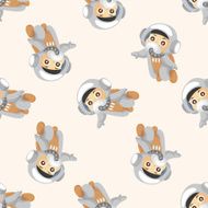 Space astronaut seamless pattern N4
