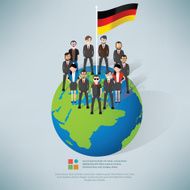Germany businessman on clean background vector