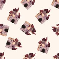 castle seamless pattern N11