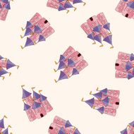 castle cartoon sticker icon N2