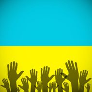 Ukraine Coat art background sign country