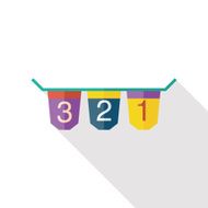 hanging flat icon with long shadow
