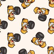 f1 racing cartoon seamless pattern background N17