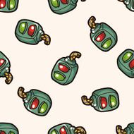 f1 racing cartoon seamless pattern background N18