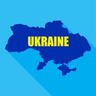 Flag of Ukraine in a flat vector illustration