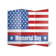 Flag of America to memorial day vector illustration