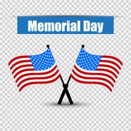 Flag of America to memorial day vector illustration N2