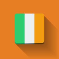 Button with flag of Ireland
