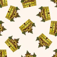 castle cartoon seamless pattern background N10
