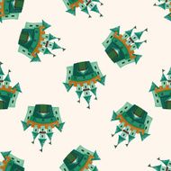 castle cartoon seamless pattern background N16