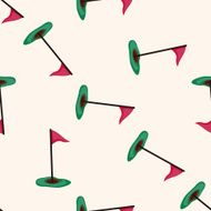 golf equipment cartoon seamless pattern background N8