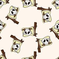 pirate flags cartoon seamless pattern background N2