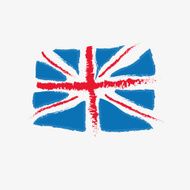 Great Britain Flag Hand Drawn