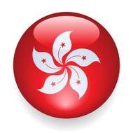 World Flag Button Hong Kong