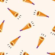birthday horn cartoon seamless pattern background N2