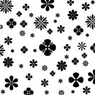 Flower Vector Black and White
