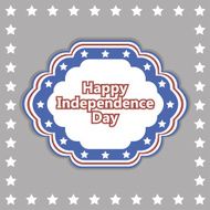 Vector independence day badge poster N2