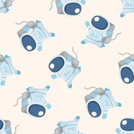 Space astronaut cartoon seamless pattern background N2