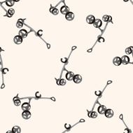 golf equipment cartoon seamless pattern background N19