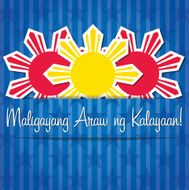Philippines Independence Day card in vector format