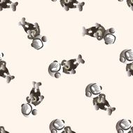 Space astronaut cartoon seamless pattern background N3