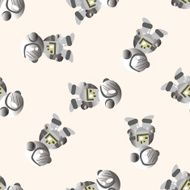 Space astronaut cartoon seamless pattern background N4