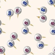 golf equipment cartoon seamless pattern background N22