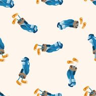 golf equipment cartoon seamless pattern background N24