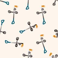 golf equipment cartoon seamless pattern background N25