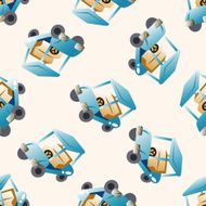 golf equipment cartoon seamless pattern background N26