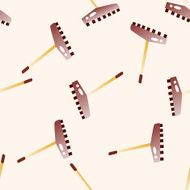 golf equipment cartoon seamless pattern background N27