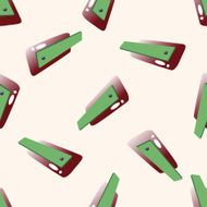 golf equipment cartoon seamless pattern background N29