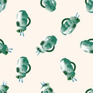golf equipment cartoon seamless pattern background N31