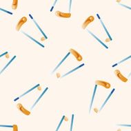 golf equipment cartoon seamless pattern background N32