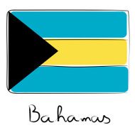 Bahamas flag doodle N2