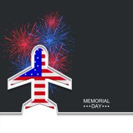 Vector modern memorial day or 4 july N2