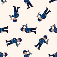 f1 racing cartoon seamless pattern background N35