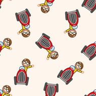 f1 racing cartoon seamless pattern background N45