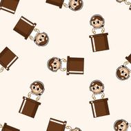 f1 racing cartoon seamless pattern background N48