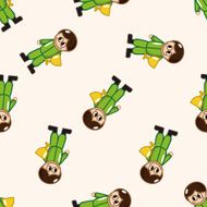 f1 racing cartoon seamless pattern background N49